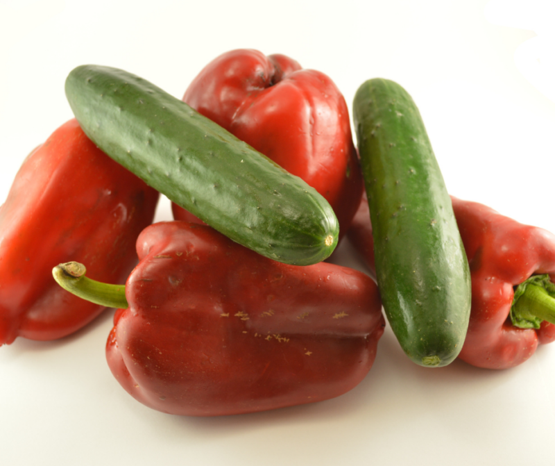 Cucumbers and Peppers