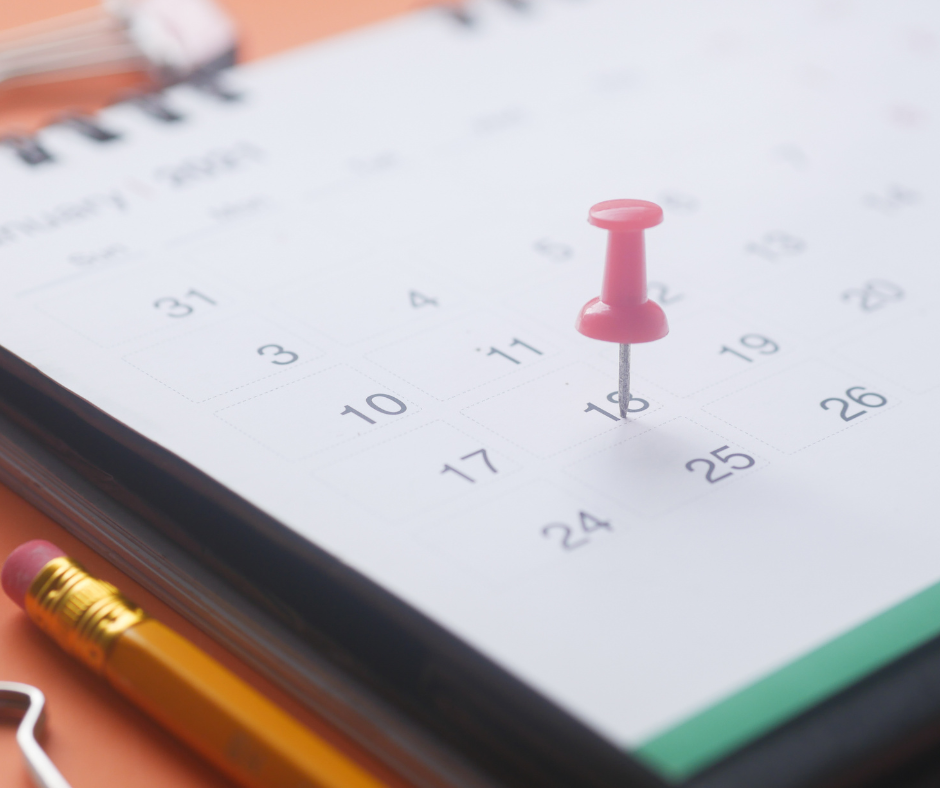 Scheduled workout on a calendar showing how to stay consistent with exercise habits